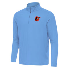 Powder Blue Baltimore Orioles Antigua Intent Quarter-Zip Top