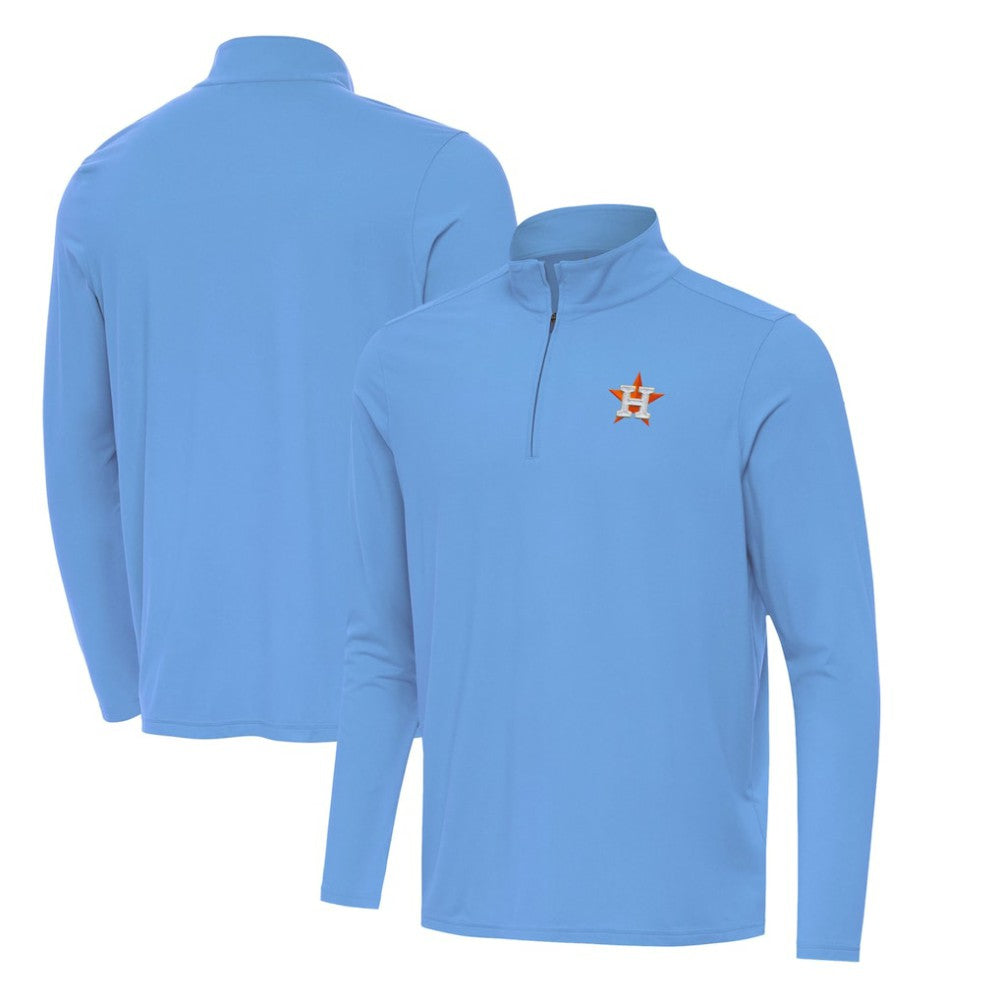 Powder Blue Houston Astros Antigua Intent Quarter-Zip Top