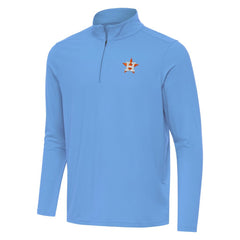 Powder Blue Houston Astros Antigua Intent Quarter-Zip Top