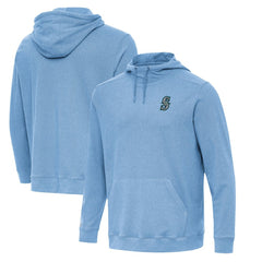 Heather Powder Blue Seattle Mariners Antigua Cloud Pullover Hoodie