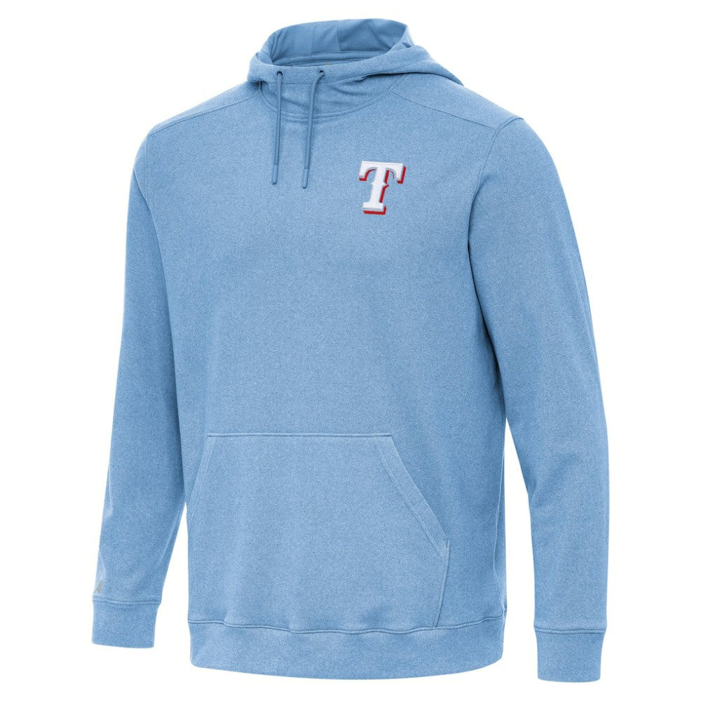 Heather Powder Blue Texas Rangers Antigua Cloud Pullover Hoodie