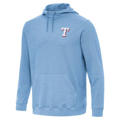 Heather Powder Blue Texas Rangers Antigua Cloud Pullover Hoodie