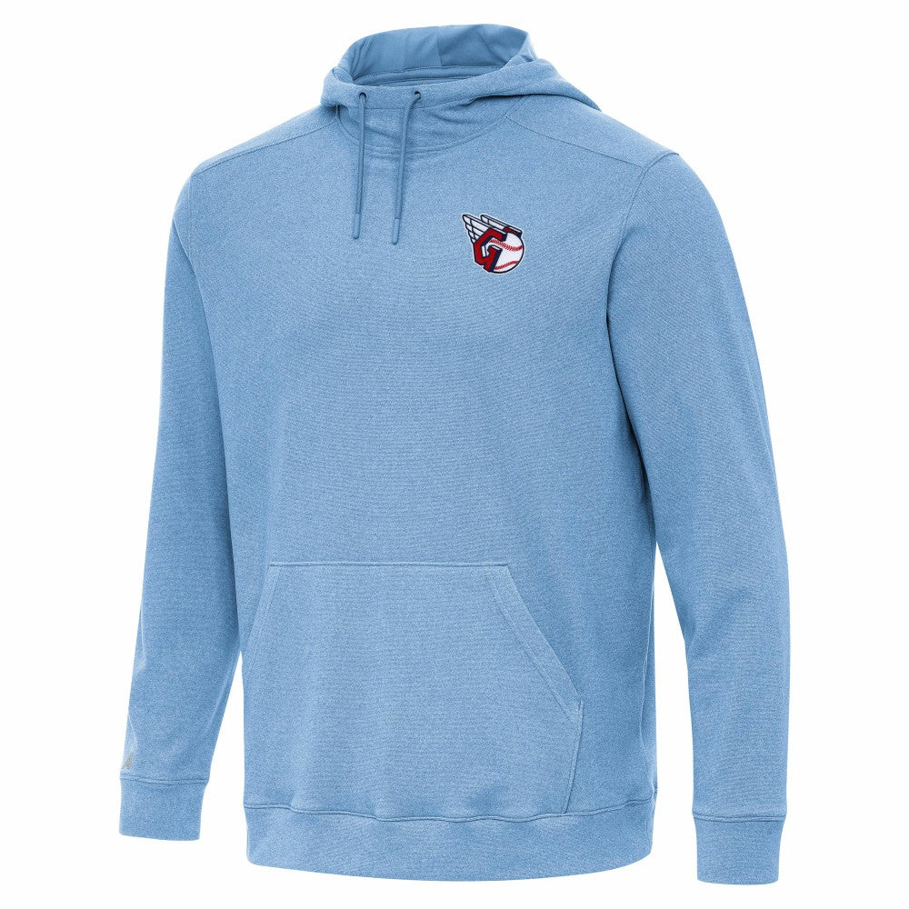 Heather Powder Blue Cleveland Guardians Antigua Cloud Pullover Hoodie