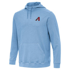 Heather Powder Blue Arizona Diamondbacks Antigua Cloud Pullover Hoodie