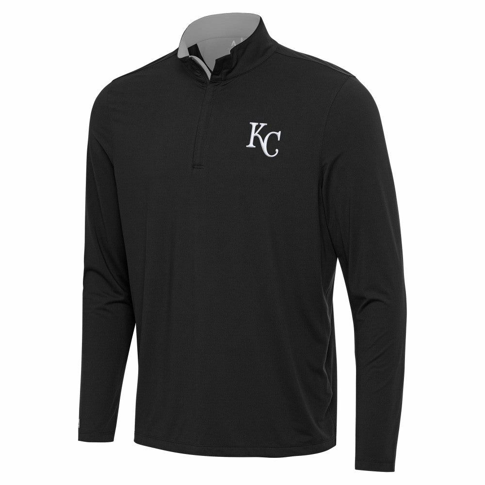 Black Kansas City Royals Antigua Content Quarter-Zip Top