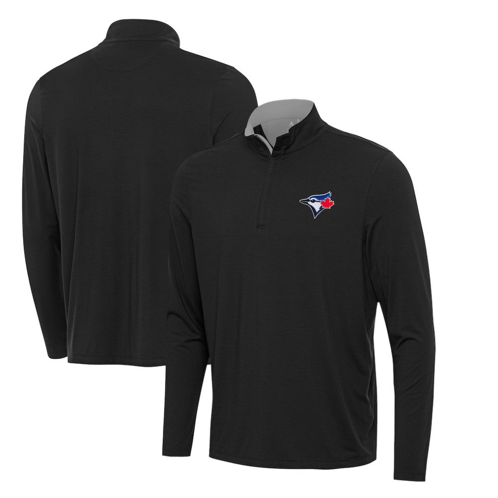 Black Toronto Blue Jays Antigua Content Quarter-Zip Top