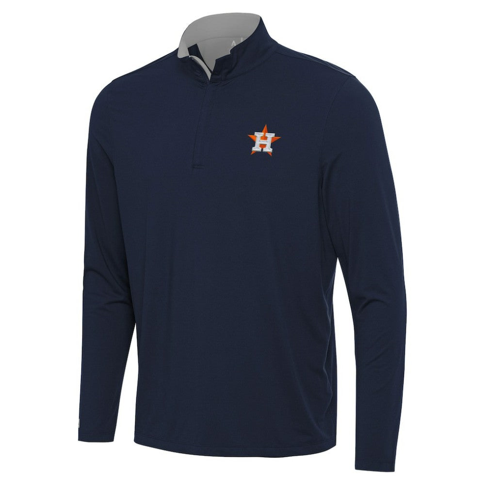 Navy Houston Astros Antigua Content Quarter-Zip Top
