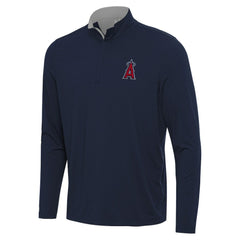 Navy Los Angeles Angels Antigua Content Quarter-Zip Top
