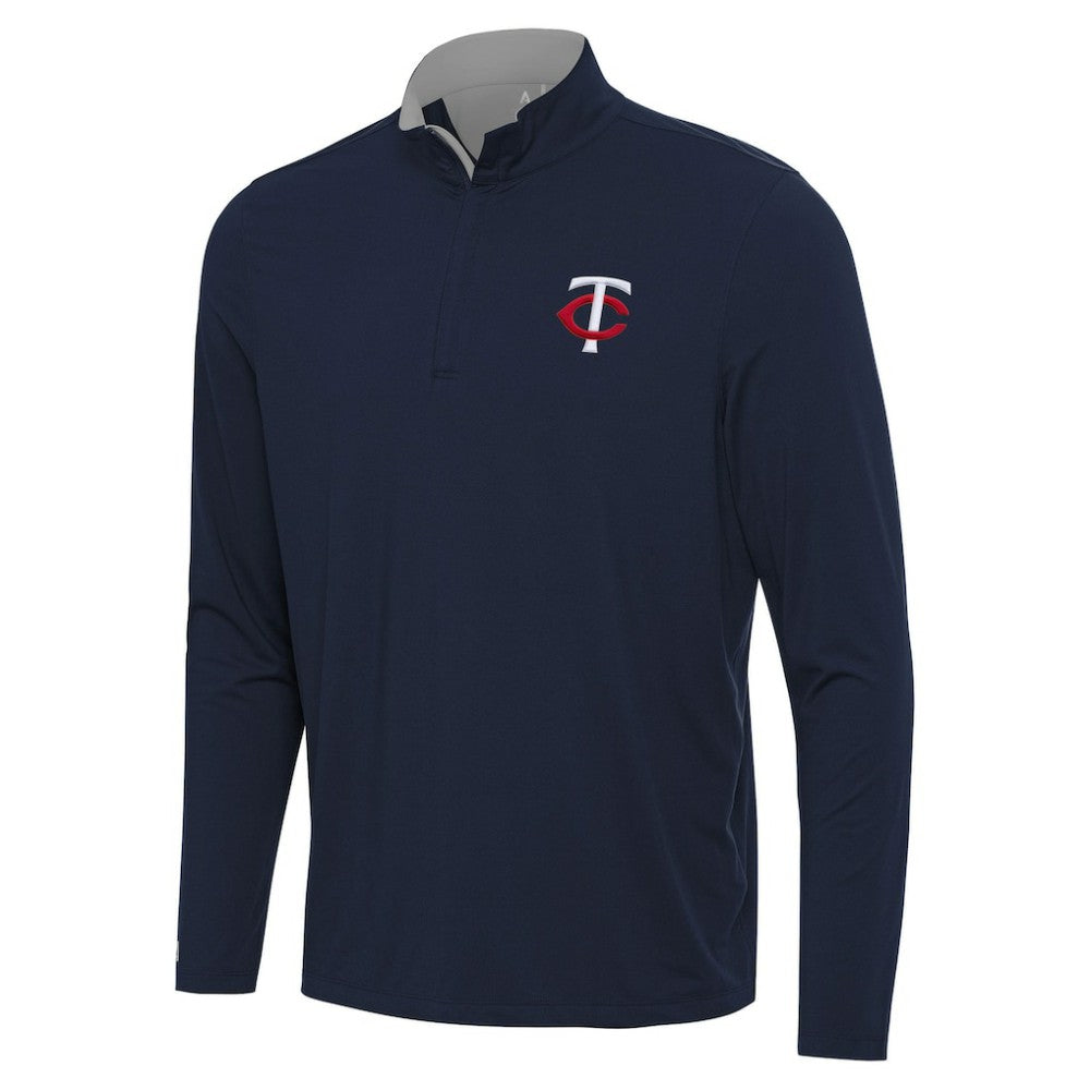 Navy Minnesota Twins Antigua Content Quarter-Zip Top