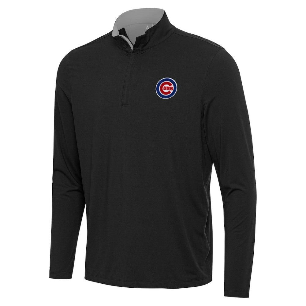 Black Chicago Cubs Antigua Content Quarter-Zip Top