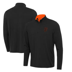 Black San Francisco Giants Antigua Content Quarter-Zip Top