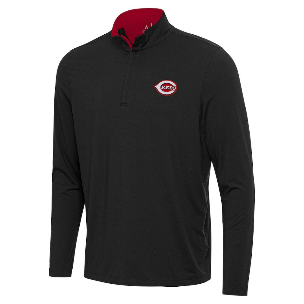 Black Cincinnati Reds Antigua Content Quarter-Zip Top