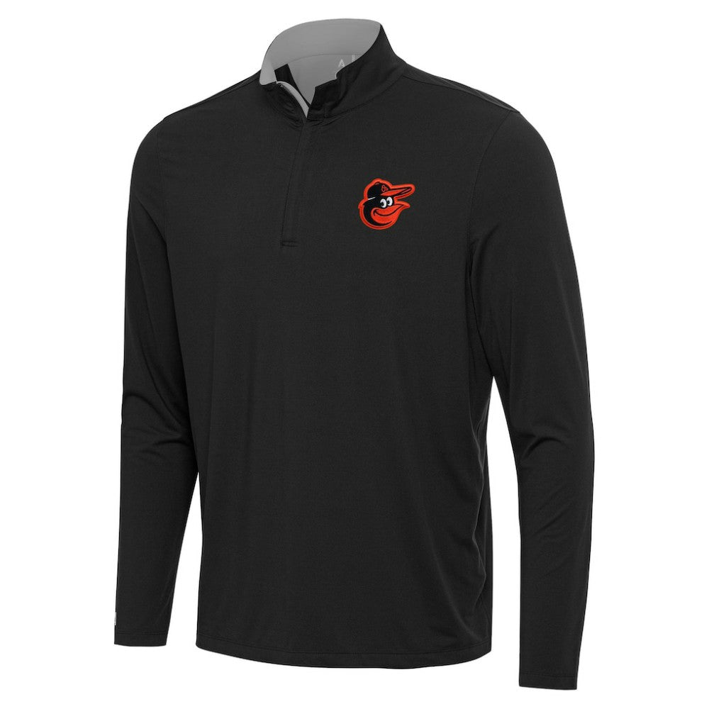 Black Baltimore Orioles Antigua Content Quarter-Zip Top