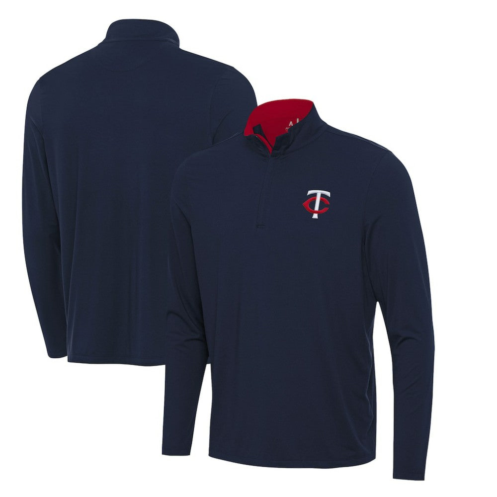 Navy Minnesota Twins Antigua Content Quarter-Zip Top