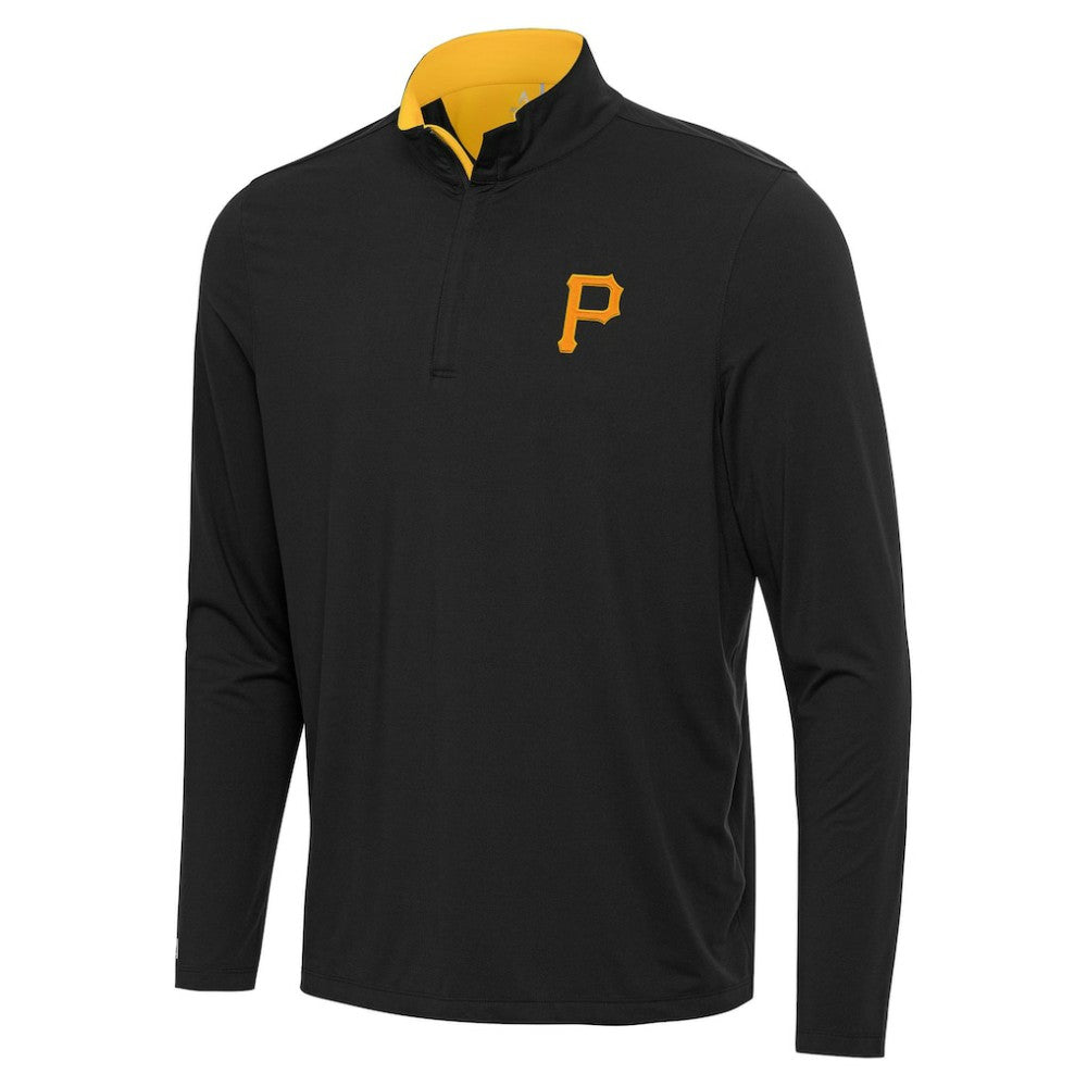 Black Pittsburgh Pirates Antigua Content Quarter-Zip Top