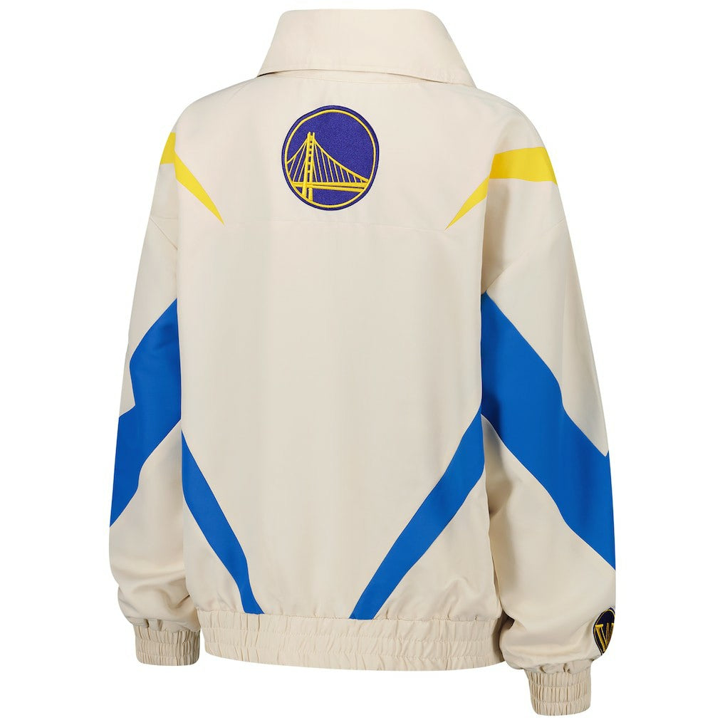 Golden State Warriors Terez Women's Retro Chevron Ripstop Quarter-Zip Windbreaker Jacket sale