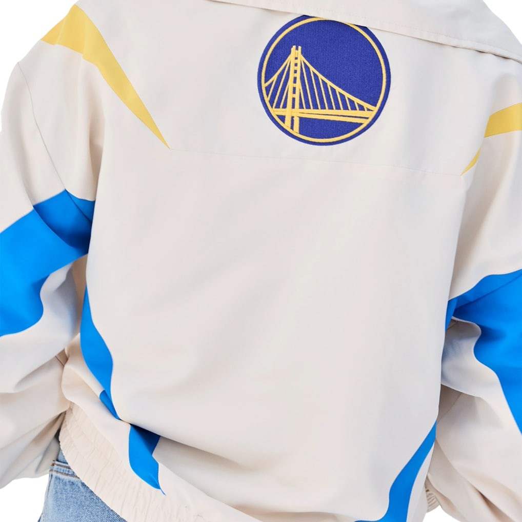 Golden State Warriors Terez Women's Retro Chevron Ripstop Quarter-Zip Windbreaker Jacket sale