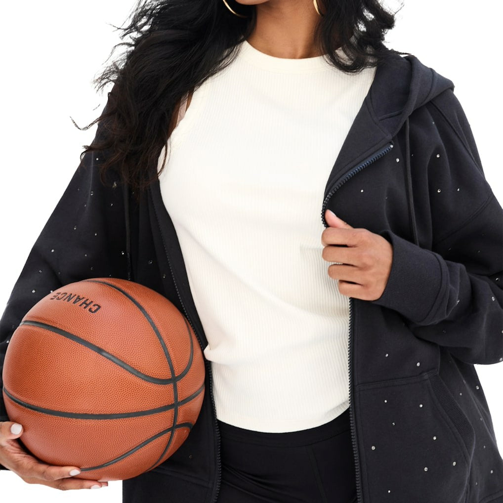 Boston Celtics Terez Women's Oversized Allover Gemstone Full-Zip Hoodie