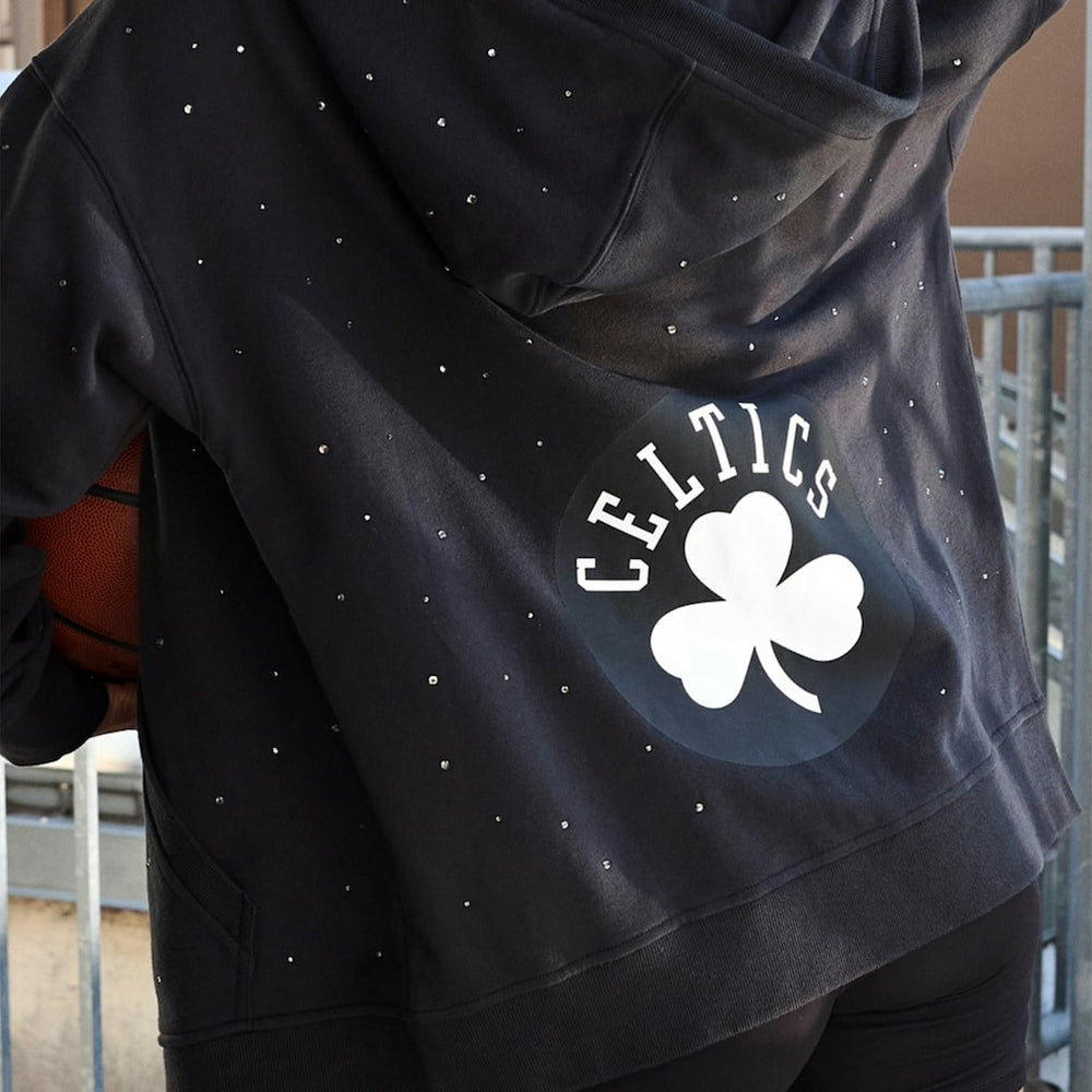 Boston Celtics Terez Women's Oversized Allover Gemstone Full-Zip Hoodie