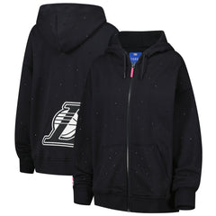 Los Angeles Lakers Terez Women's Oversized Allover Gemstone Full-Zip Hoodie