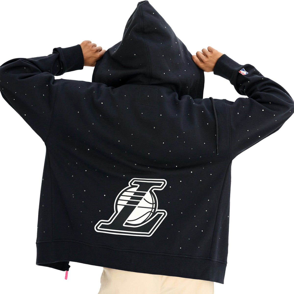 Los Angeles Lakers Terez Women's Oversized Allover Gemstone Full-Zip Hoodie