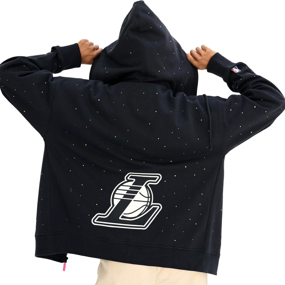 Los Angeles Lakers Terez Women's Oversized Allover Gemstone Full-Zip Hoodie
