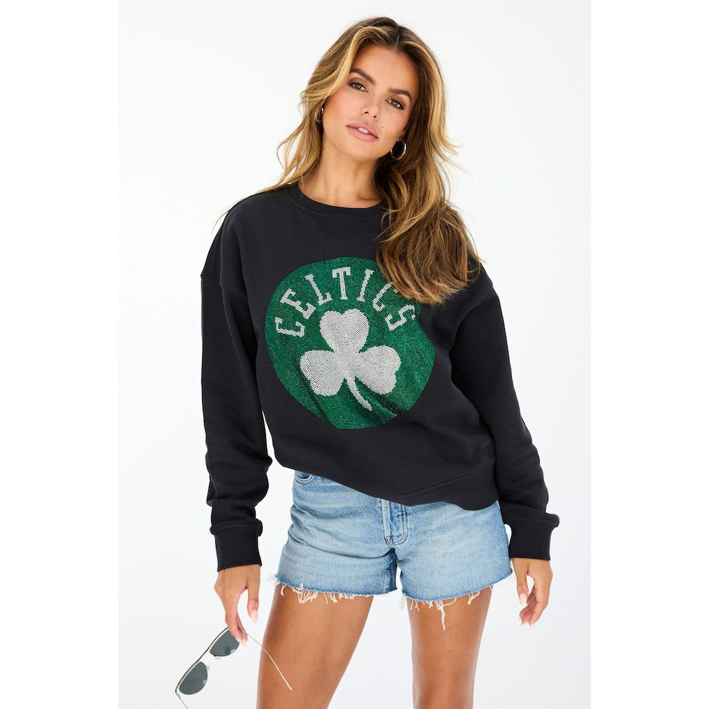 Boston Celtics Terez Women's Gemstone Logo Pullover Sweatshirt