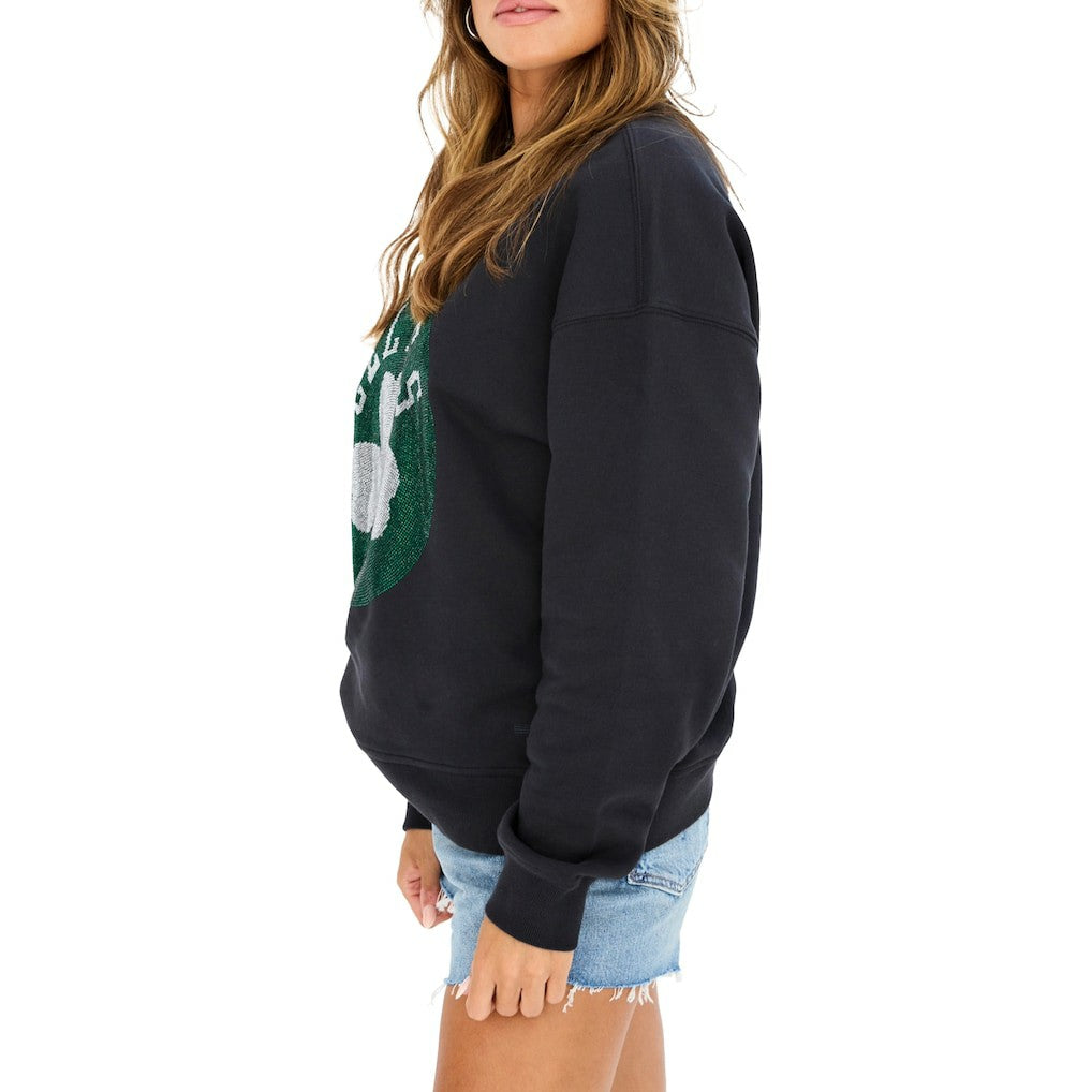 Boston Celtics Terez Women's Gemstone Logo Pullover Sweatshirt