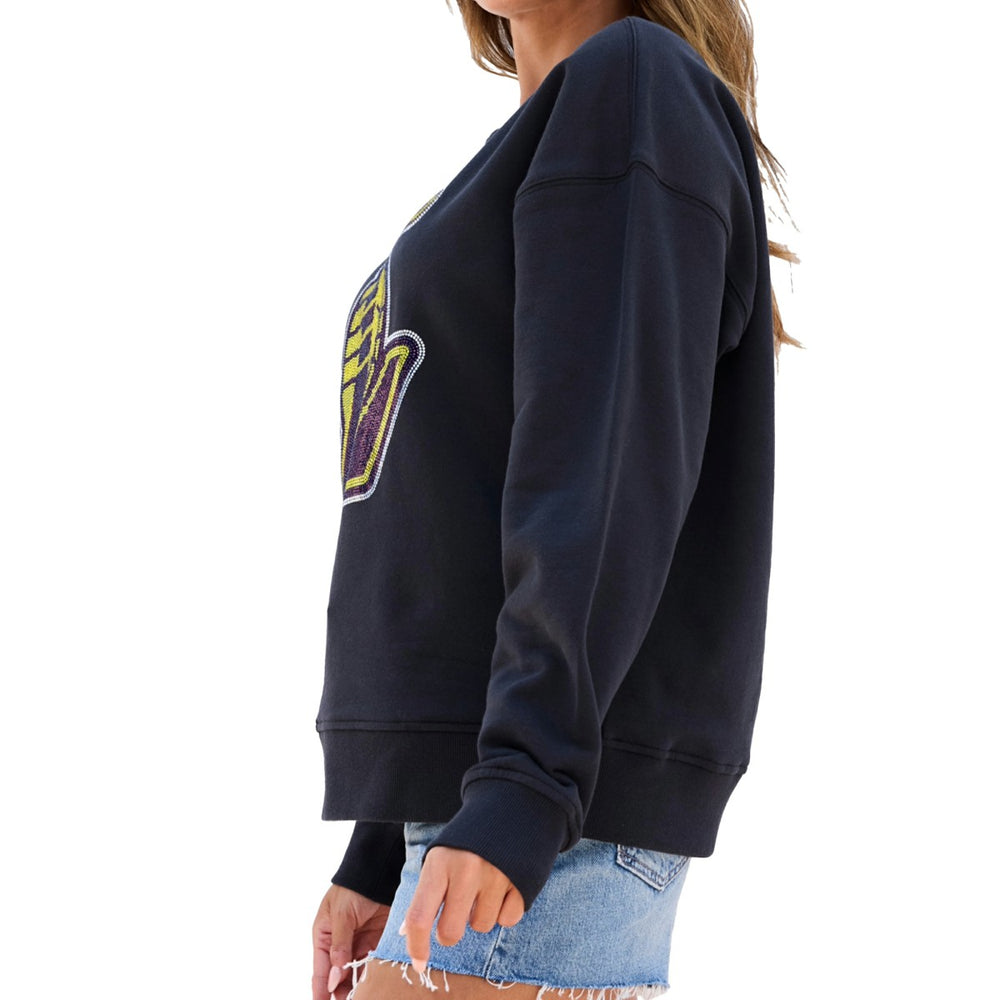 Los Angeles Lakers Terez Women's Gemstone Logo Pullover Sweatshirt