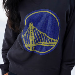 Golden State Warriors Terez Women's Gemstone Logo Pullover Sweatshirt sale