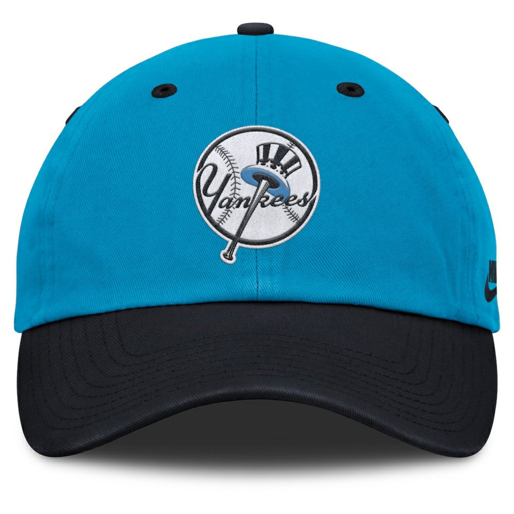Blue/Navy New York Yankees Nike Neon 90s Club Adjustable Hat