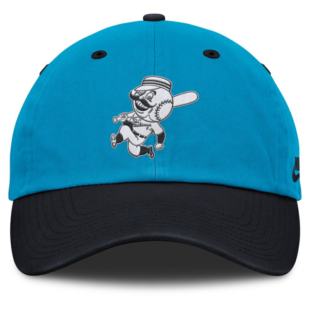 Blue/Navy Cincinnati Reds Nike Neon 90s Club Adjustable Hat