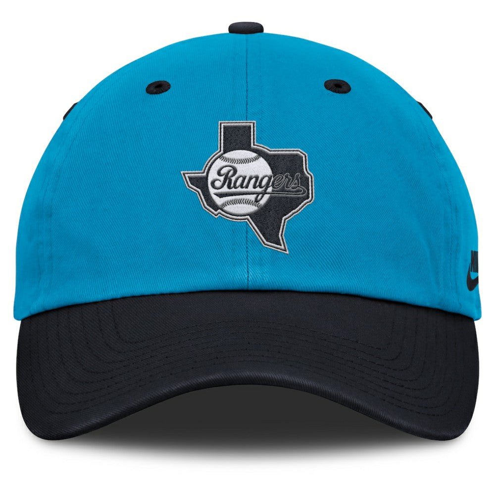 Blue/Navy Texas Rangers Nike Neon 90s Club Adjustable Hat