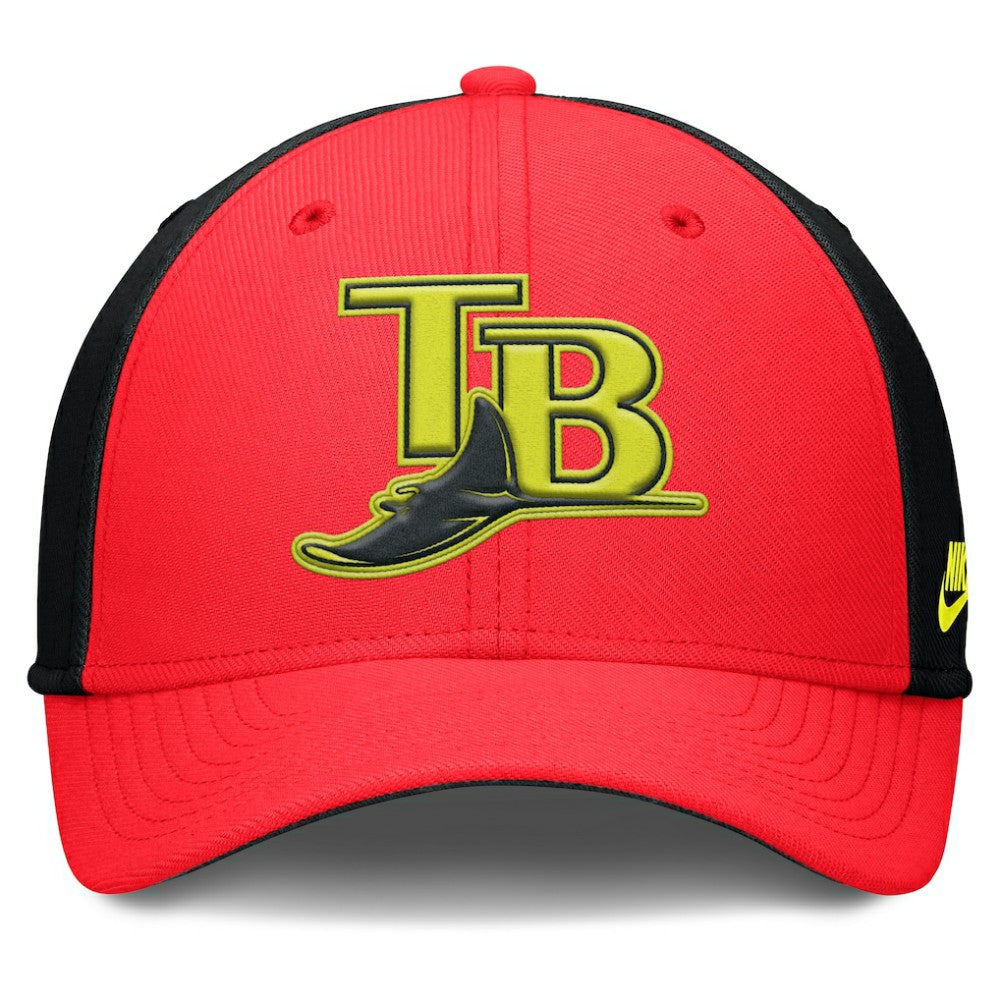 Crimson/Black Tampa Bay Rays Nike Neon 90s Rise SwooshFlex Hat