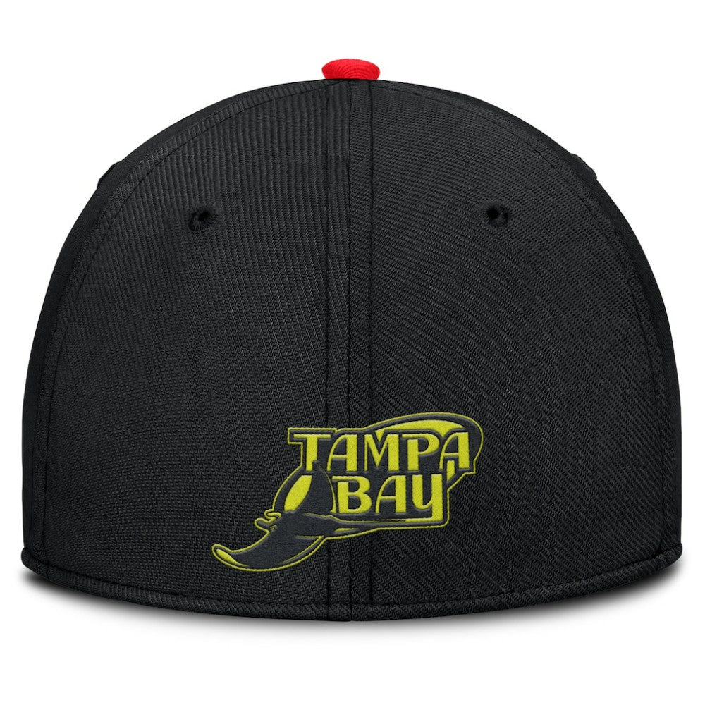 Crimson/Black Tampa Bay Rays Nike Neon 90s Rise SwooshFlex Hat