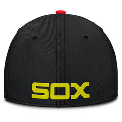 Crimson/Black Chicago White Sox Nike Neon 90s Rise SwooshFlex Hat