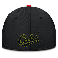 Crimson/Black Chicago Cubs Nike Neon 90s Rise SwooshFlex Hat