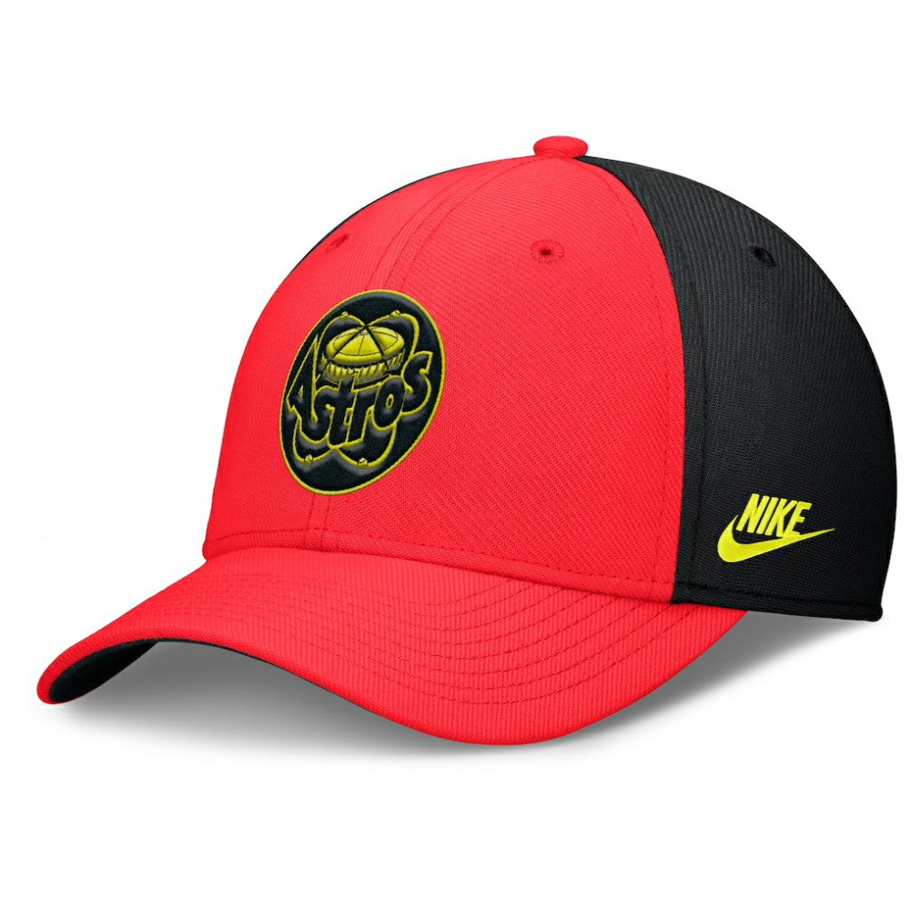 Crimson/Black Houston Astros Nike Neon 90s Rise SwooshFlex Hat