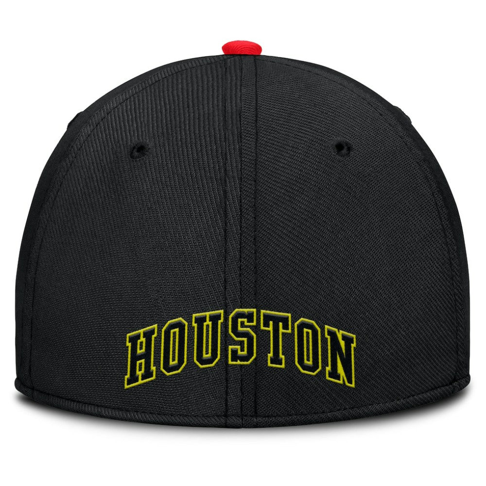 Crimson/Black Houston Astros Nike Neon 90s Rise SwooshFlex Hat