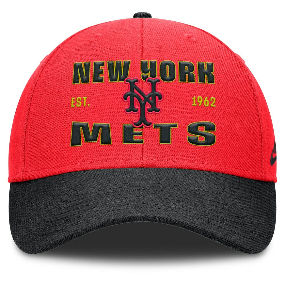 Crimson/Black New York Mets Nike Neon 90s Rise Adjustable Hat