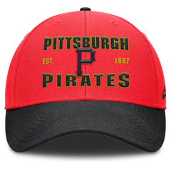 Crimson/Black Pittsburgh Pirates Nike Neon 90s Rise Adjustable Hat