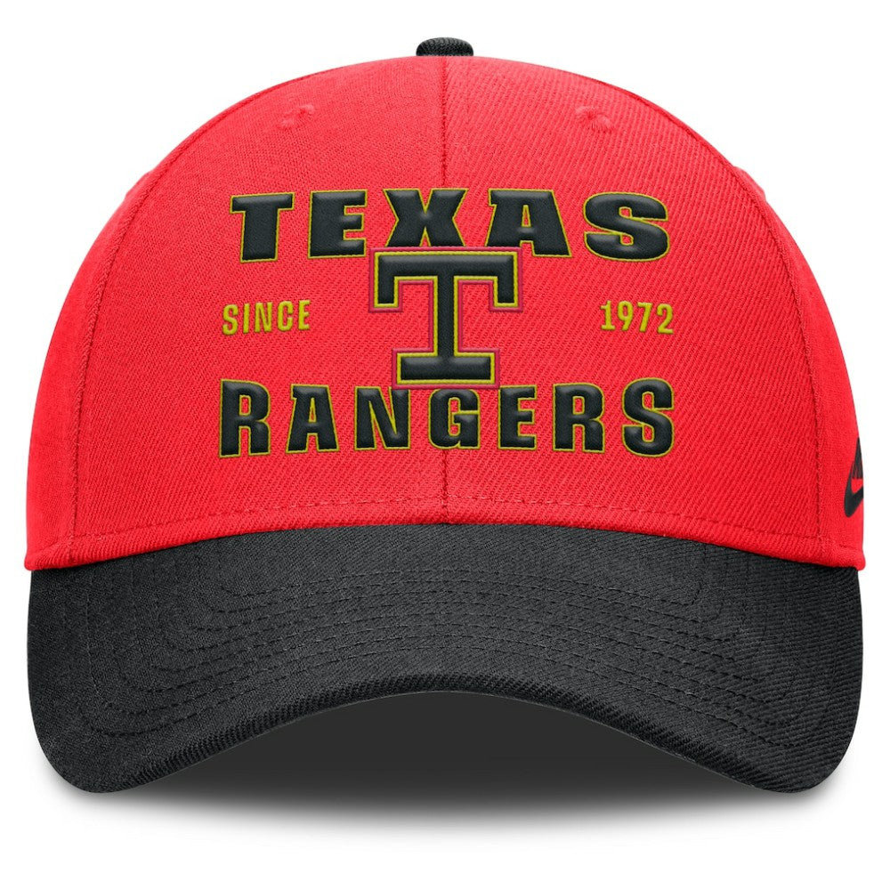 Crimson/Black Texas Rangers Nike Neon 90s Rise Adjustable Hat