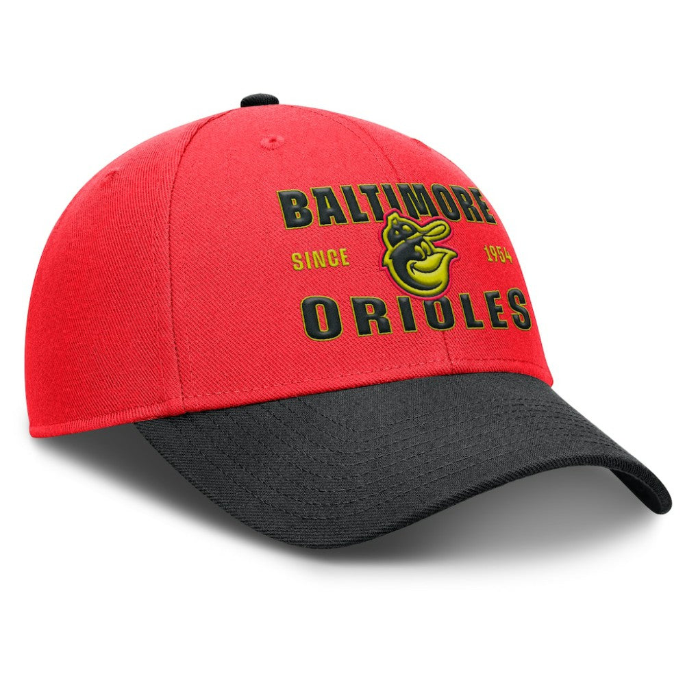 Crimson/Black Baltimore Orioles Nike Neon 90s Rise Adjustable Hat