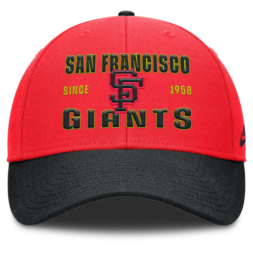 Crimson/Black San Francisco Giants Nike Neon 90s Rise Adjustable Hat