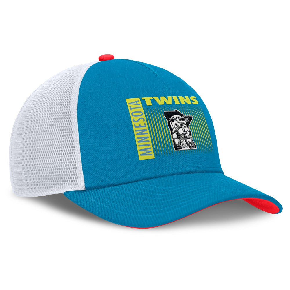 Teal Minnesota Twins Nike Neon 90s Rise Structured Performance Adjustable Trucker Hat