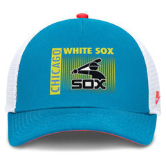 Teal Chicago White Sox Nike Neon 90s Rise Structured Performance Adjustable Trucker Hat