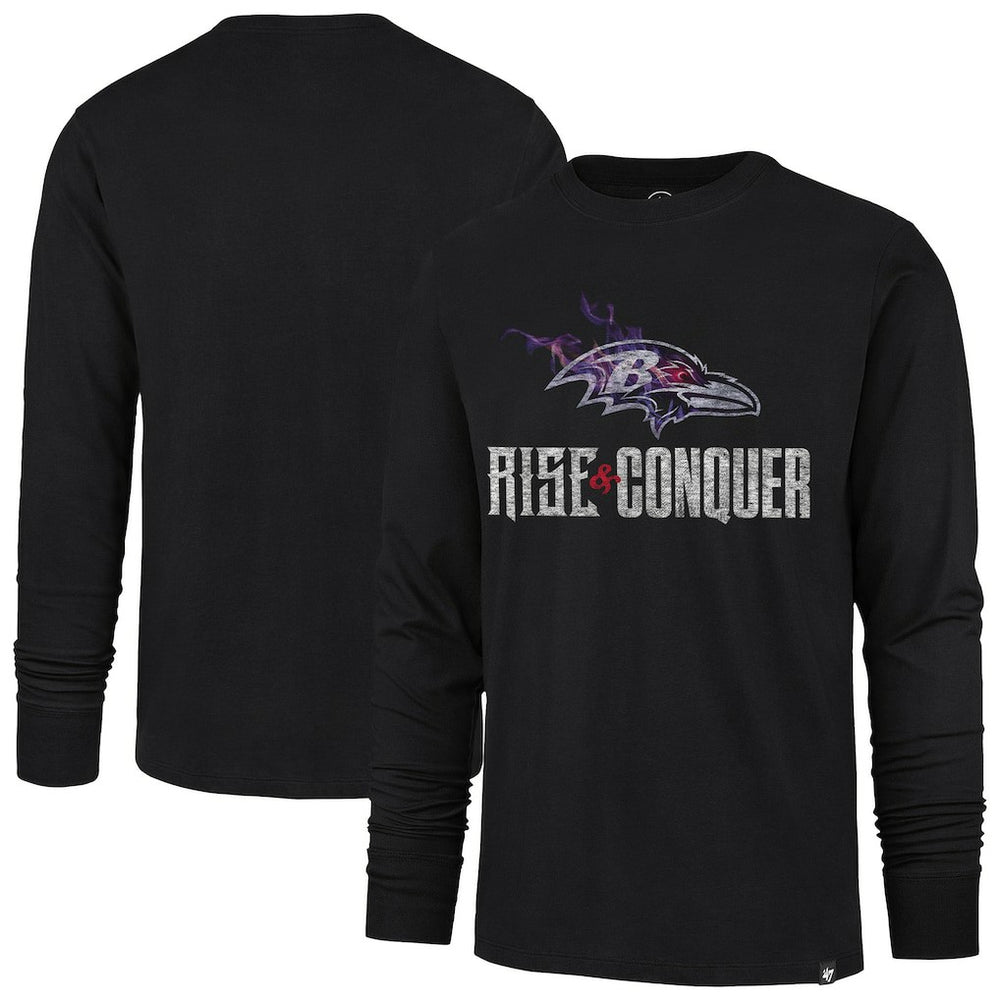 '47 Rise and Conquer Franklin Long Sleeve T-Shirt - Baltimore Ravens T-shirts