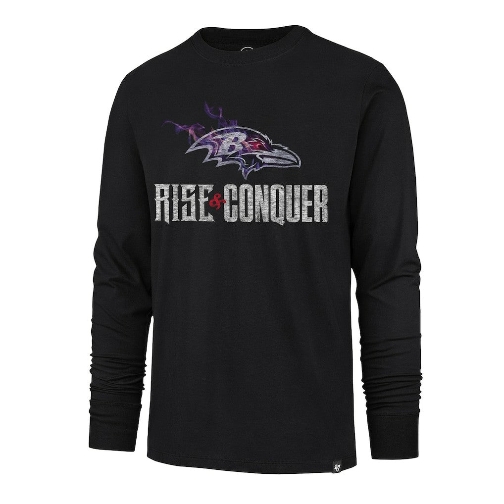 '47 Rise and Conquer Franklin Long Sleeve T-Shirt - Baltimore Ravens T-shirts