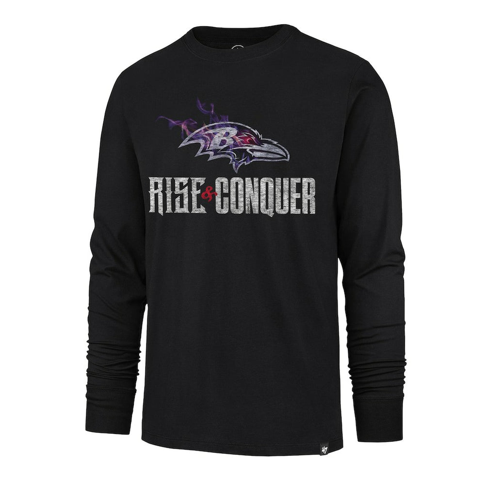 '47 Rise and Conquer Franklin Long Sleeve T-Shirt - Baltimore Ravens T-shirts