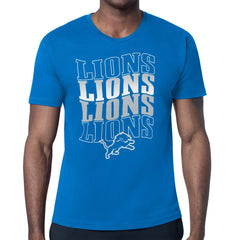 Starter Four Team Name Retro Logo T-Shirt - Detroit Lions T-shirts
